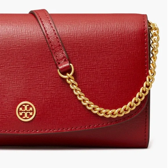 Tory Burch Robinson Leather Wallet on a Chain - Bricklane - Picture 6 of 10